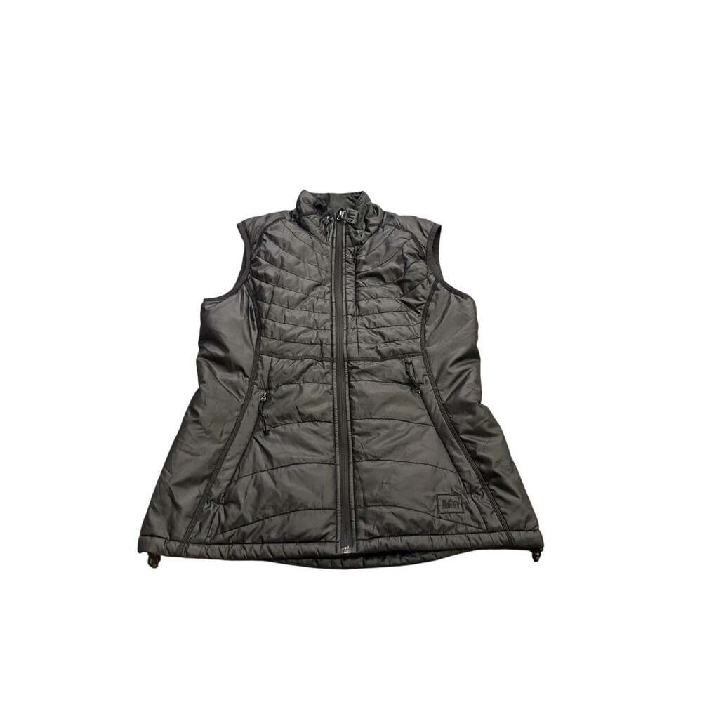 REI Womens Black Quilted Puffer Insulated Primaloft Full Zip Hiking Vest Size M